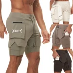 NEW Sports Shorts Men Sportswear Double-deck Running