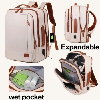USB Travel Backpack Wet Dry Lightweight Laptop