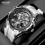 MEGIR Skeleton Dial Automatic Mechanical Watch Men