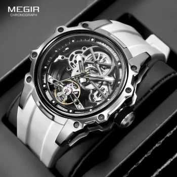 MEGIR Skeleton Dial Automatic Mechanical Watch Men